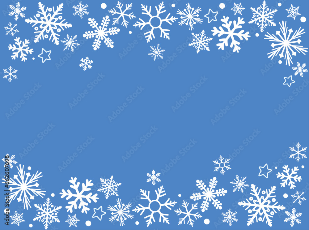 Winter banner horizontal Christmas card with snowflakes. Vector graphics. Winter banner horizontal Christmas card with snowflakes. Vector graphics.