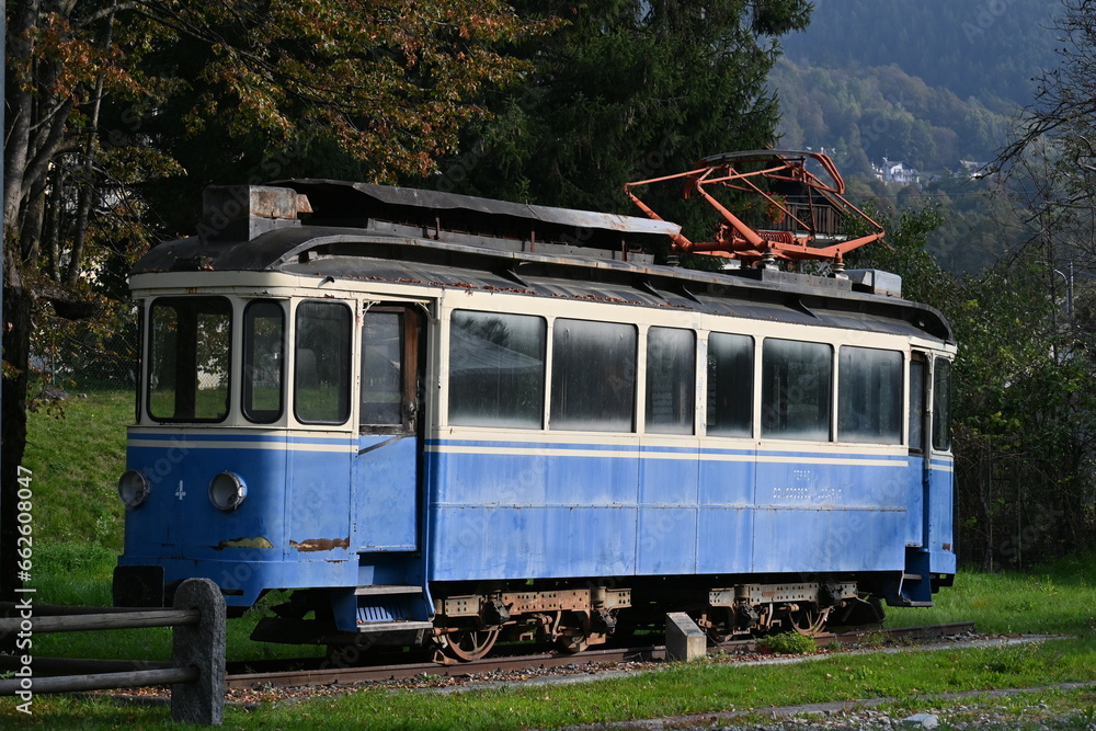 Hystorical train in Santa Maria Maggiore, Italy