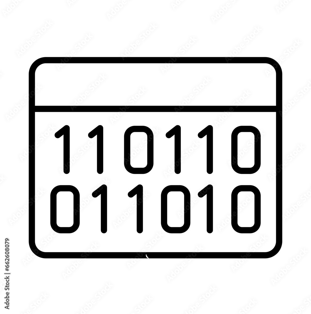 binary code icon, artificial intelligence simple vector icon binary code icon, artificial intelligence simple vector icon