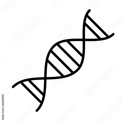 DNA helix icon, artificial intelligence simple vector icon