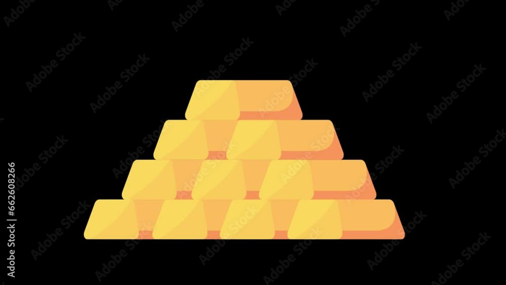 A pile of golden yellow gold bars Very valuable assets shine bright A pile of golden yellow gold bars Very valuable assets shine bright