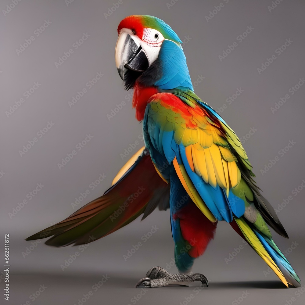 A parrot as a superhero sidekick, with a mask and a logo on its chest4