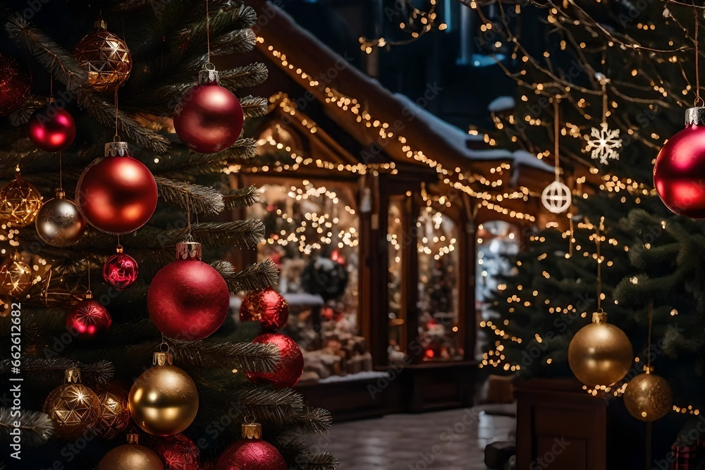 christmas tree with lights and decorations christmas tree with lights and decorations