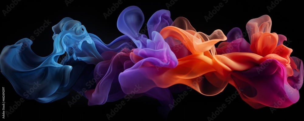Abstract smells fragrance art concept on black background Generative AI Abstract smells fragrance art concept on black background Generative AI