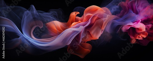 Abstract smells fragrance art concept on black background Generative AI