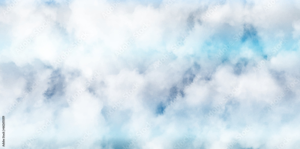 Blue Sky with Clouds. Blue Watercolor Background. Blue, White Watercolor Sky Background. Blue Sky with Clouds. Blue Watercolor Background. Blue, White Watercolor Sky Background.