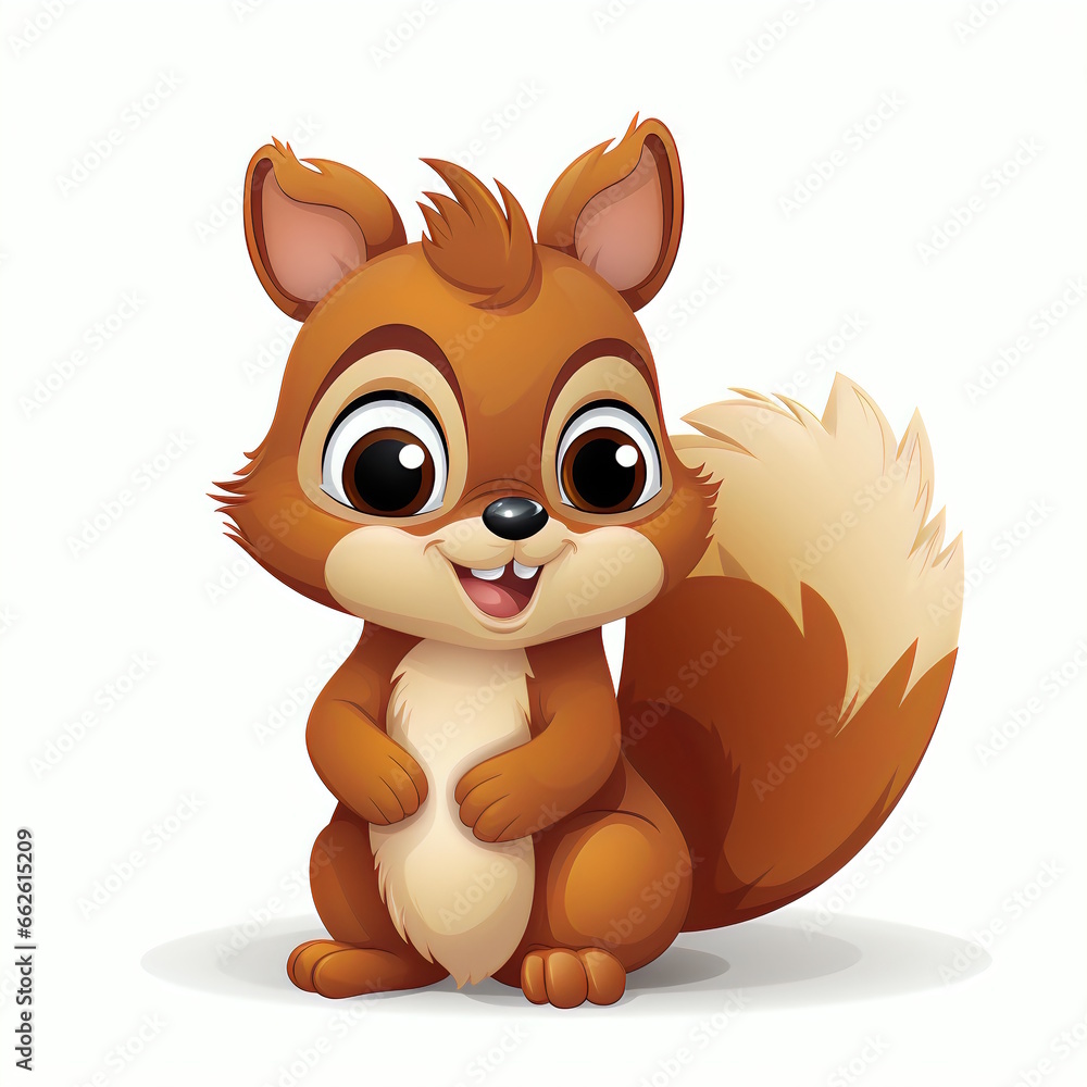 Squirrel Cartoon Vector Illustration Squirrel Cartoon Vector Illustration