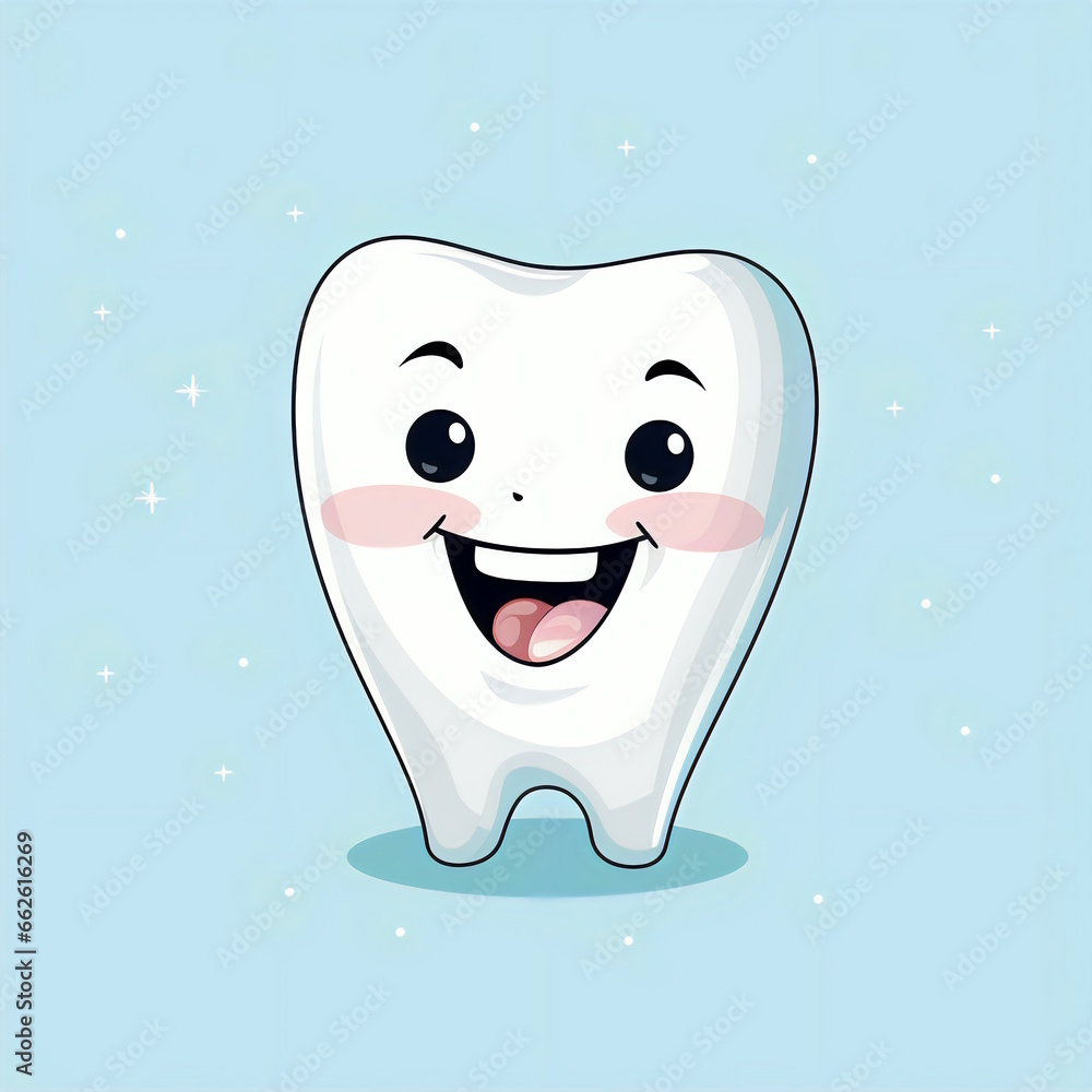 Smiling Teeth with Eyes Vector Illustration Smiling Teeth with Eyes Vector Illustration