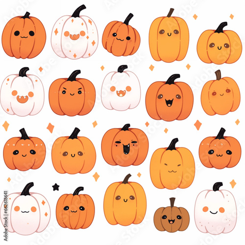 Cute Halloween Pumpkins.