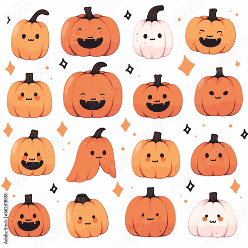 Cute Halloween Pumpkins.