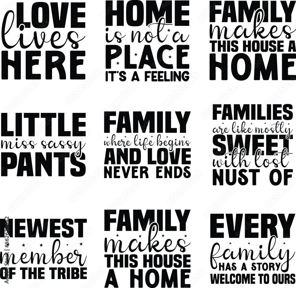 Obraz premium Family svg design and bundle digital download