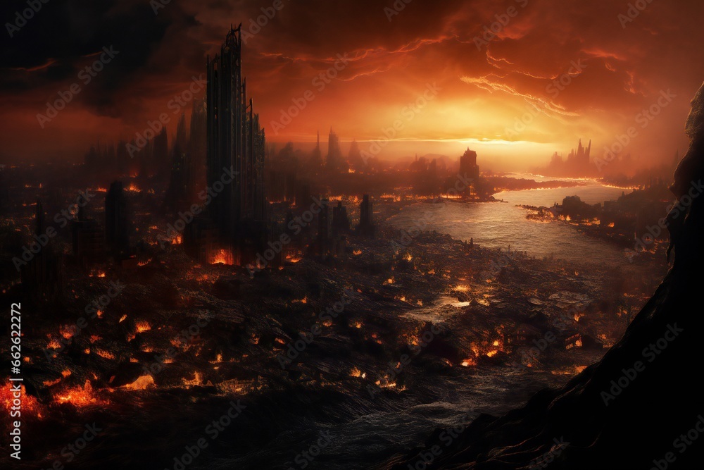 End of the world, the last sunset in the history of mankind, extreme details Generative AI End of the world, the last sunset in the history of mankind, extreme details Generative AI