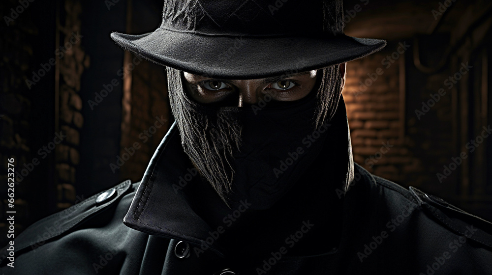 Φωτογραφία Shadows of Retribution: Vengeance and Revenge of a Masked Vigilante in the Dark Alley, Protagonist Ninja