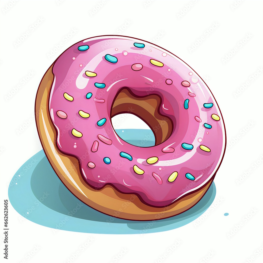 Professional Donut Logo on White Background Professional Donut Logo on White Background