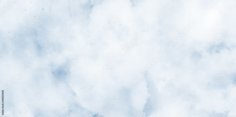 Blue Watercolor Background. Blue, White Watercolor Sky Background.