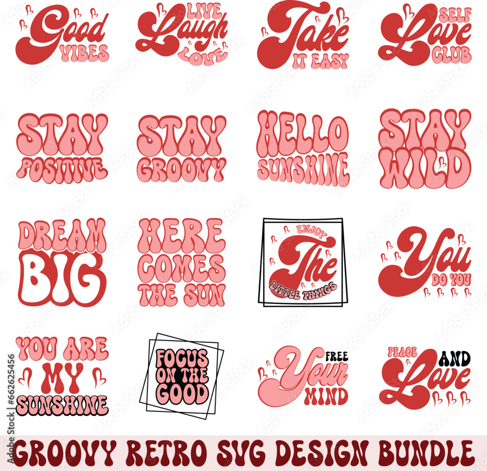 groovy retro svg design bundle and digital download groovy retro svg design bundle and digital download