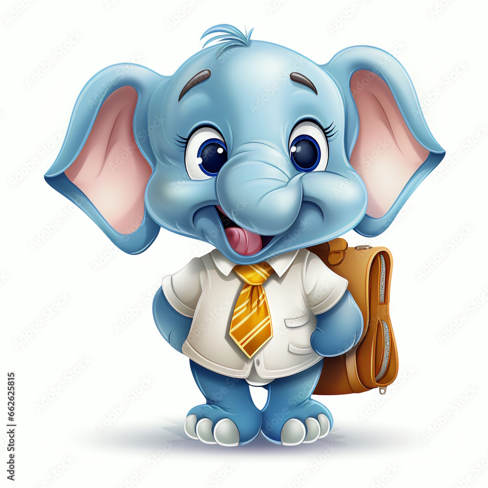 Professional Elephant School Teacher Cartoon Professional Elephant School Teacher Cartoon