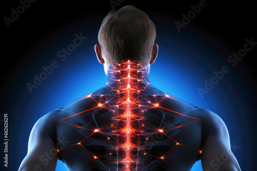 medical illustration of the spine, our body's backbone, providing insight into the science of human anatomy while also acknowledging the esoteric aspects related to chakras and aura