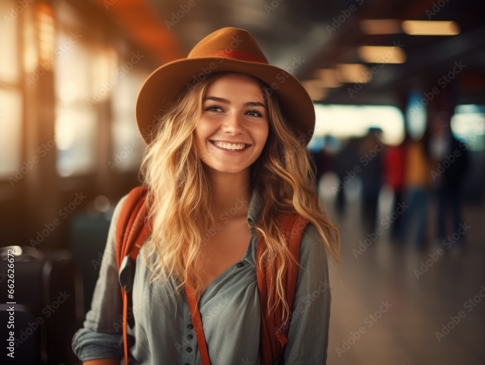 Traveling young woman with a backpack. Vacation and travel. Life style. Traveling young woman with a backpack. Vacation and travel. Life style.