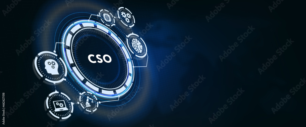 Business, Technology, Internet and network concept. CSO. 3d illustration Business, Technology, Internet and network concept. CSO. 3d illustration