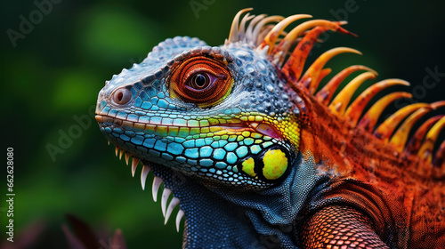 Close-up of unreal dragon - color Iguana