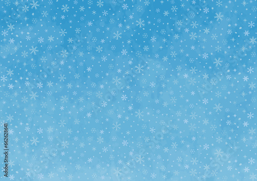 青色の雪の結晶の背景