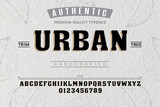Urban typeface. For labels and different type designs