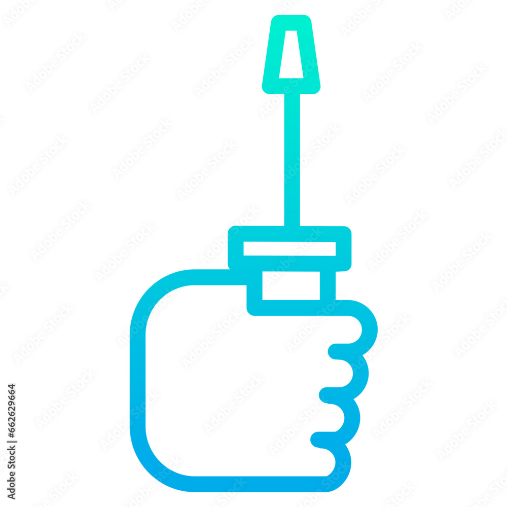 Outline Gradient Atom hand icon Outline Gradient Atom hand icon