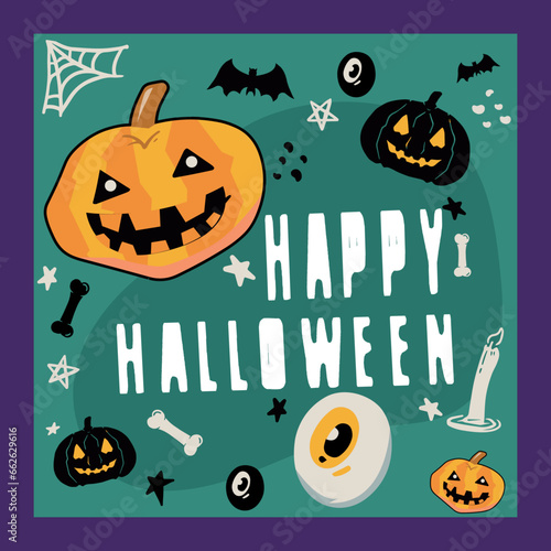 Happy Halloween Banner, Spooky Halloween Decorations Graphic