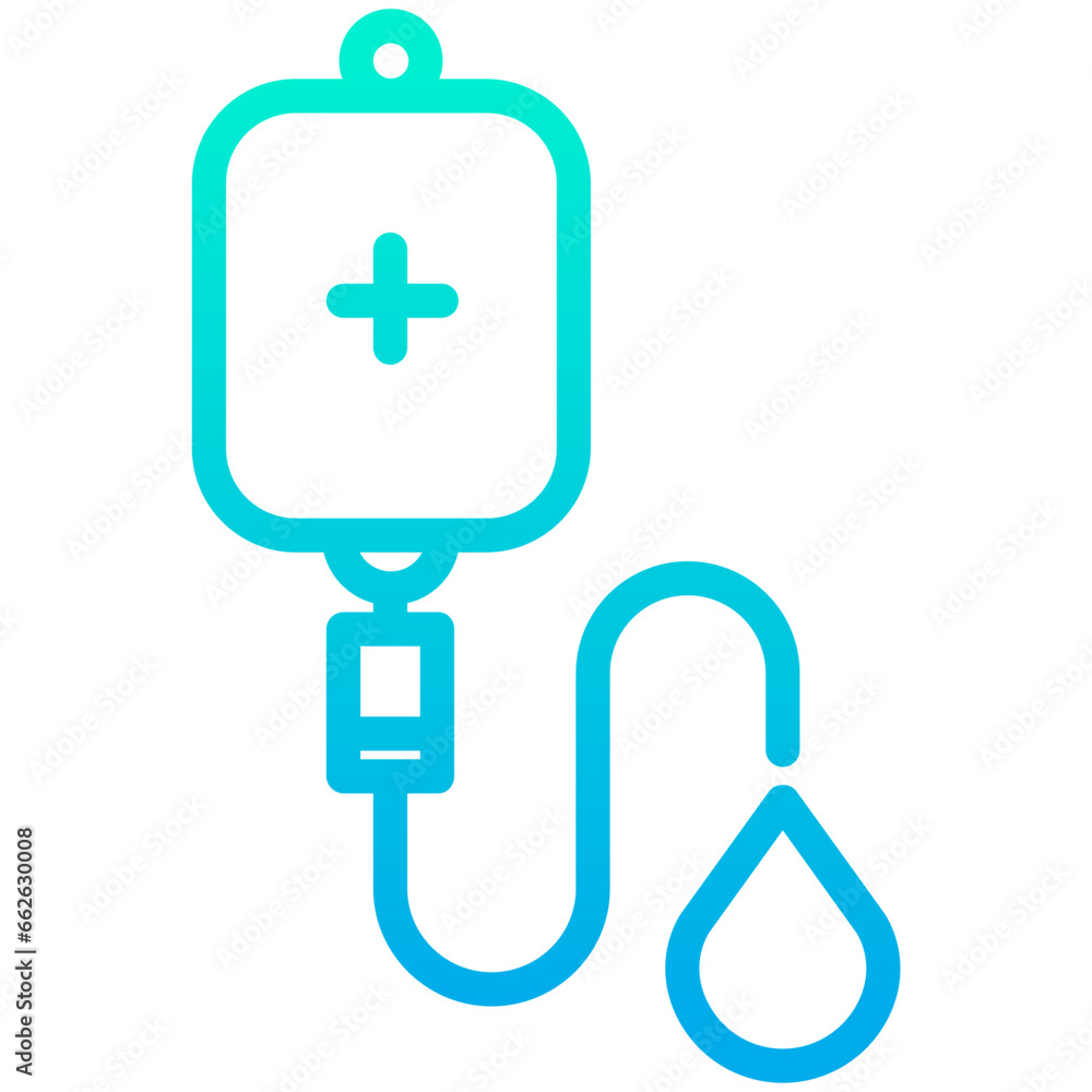 Outline gradient Blood drop icon Outline gradient Blood drop icon