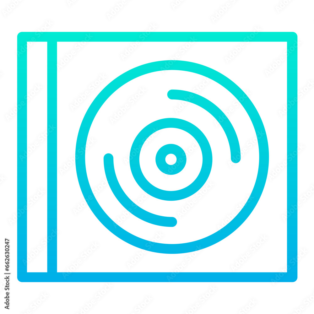 Outline gradient Compact disc icon Outline gradient Compact disc icon