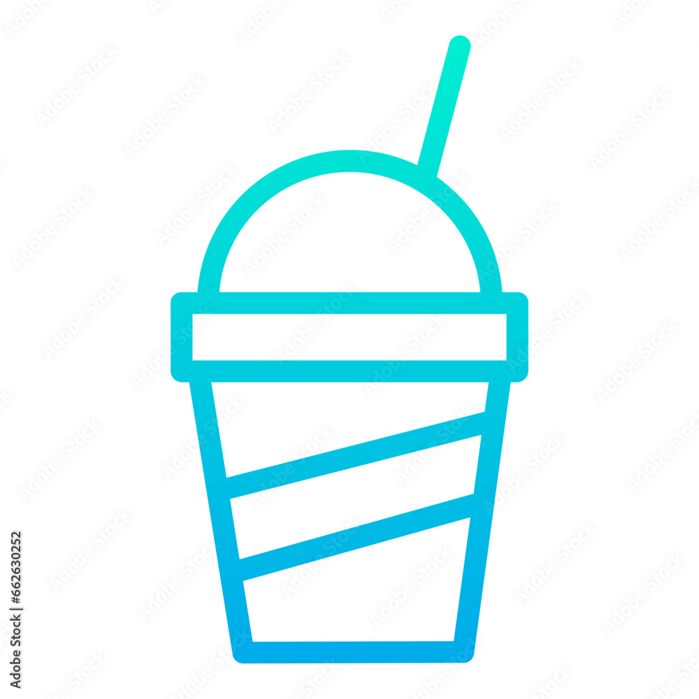 Outline Gradient Valentine Drink icon Outline Gradient Valentine Drink icon