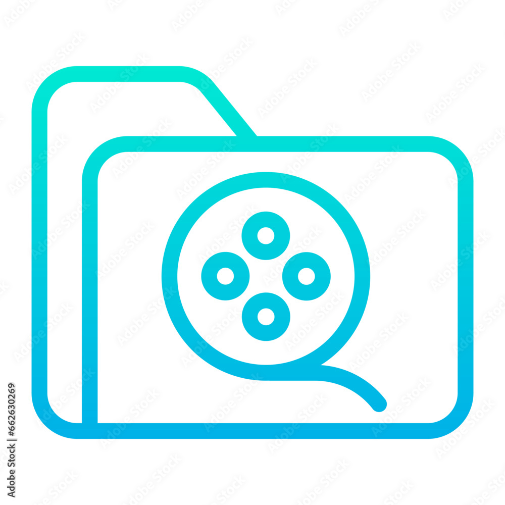 Outline Gradient Folder icon Outline Gradient Folder icon