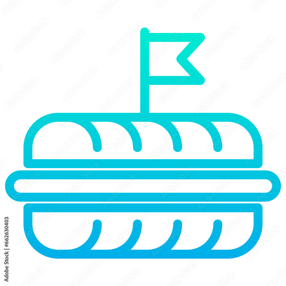 Outline Gradient Hot dog icon Outline Gradient Hot dog icon