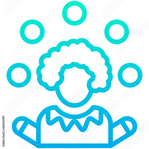 Outline gradient Juggler icon