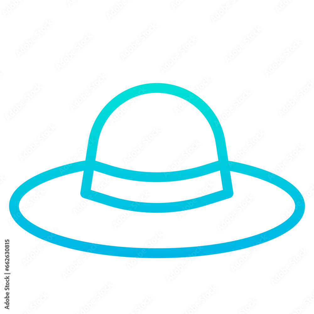 Outline Gradient Cowboy Hat icon Outline Gradient Cowboy Hat icon