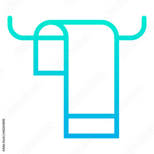 Outline Gradient Muffler cloth icon