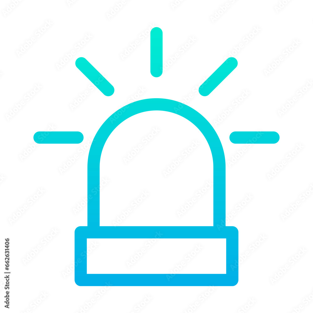 Outline Gradient Emergency light icon Outline Gradient Emergency light icon