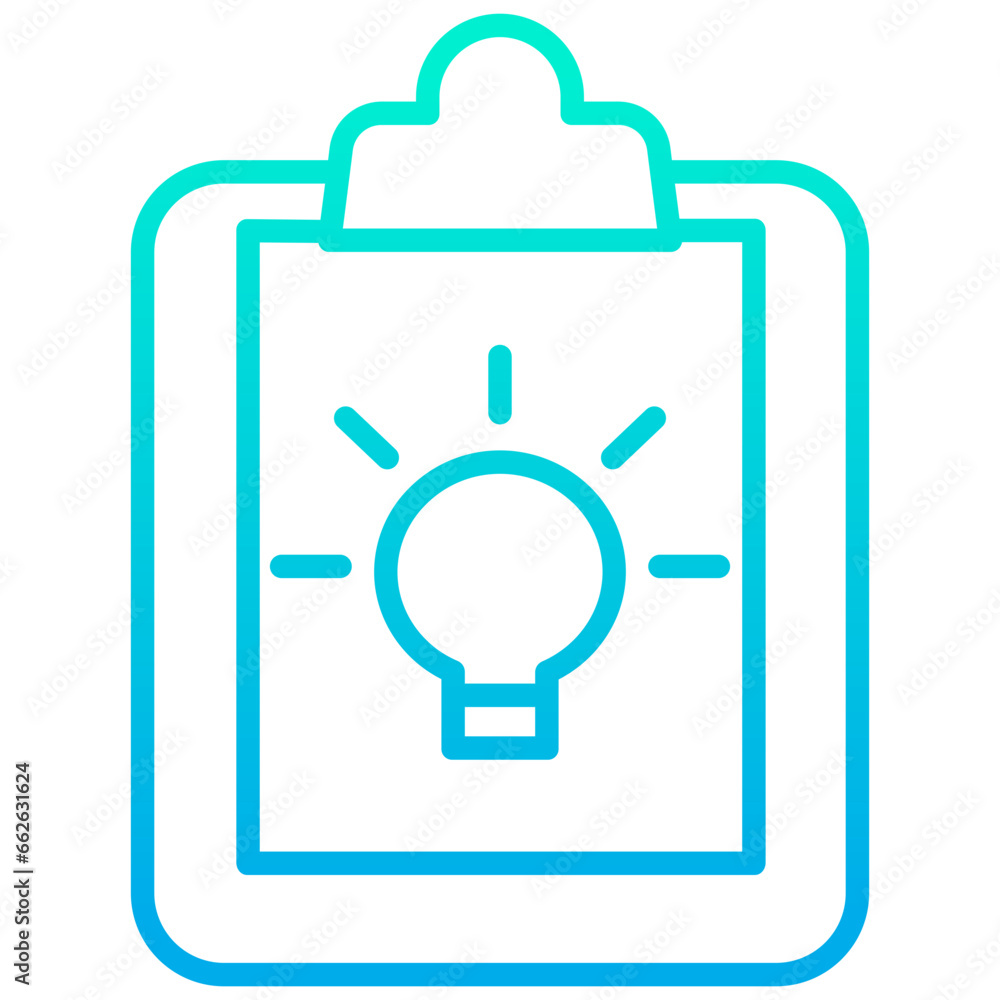 Outline Gradient Clipboard icon Outline Gradient Clipboard icon