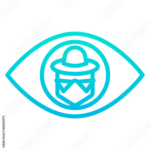 Outline Gradient View Hacker icon