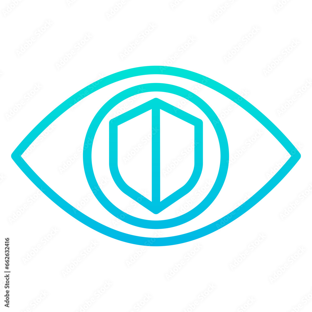 Outline Gradient View Shield icon Outline Gradient View Shield icon