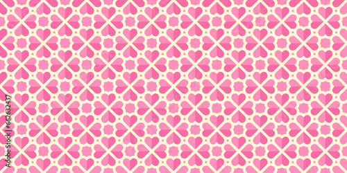 Pink love seamless pattern suitable for wedding, background, decoration, wallpaper, wrapping paper, fabric, date.