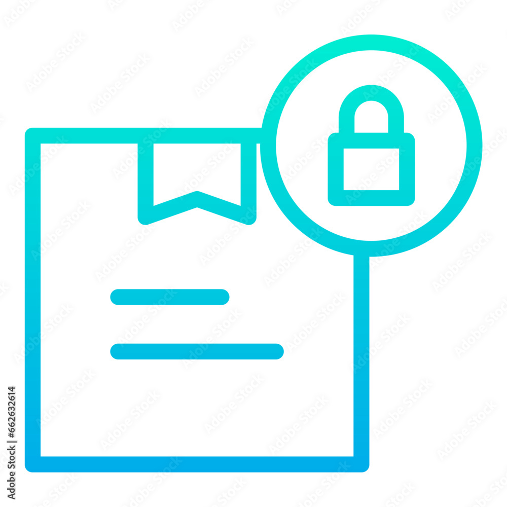 Outline Gradient Lock icon Outline Gradient Lock icon