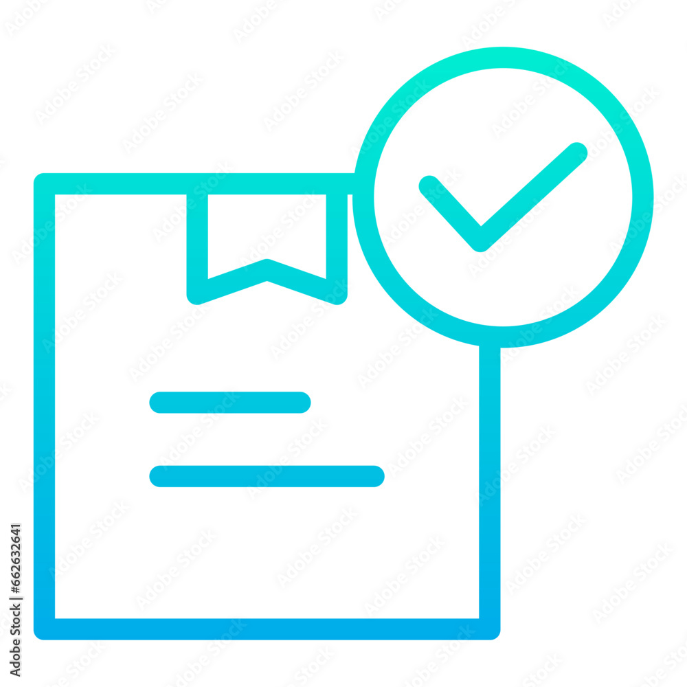Outline Gradient selected packing box icon Outline Gradient selected packing box icon
