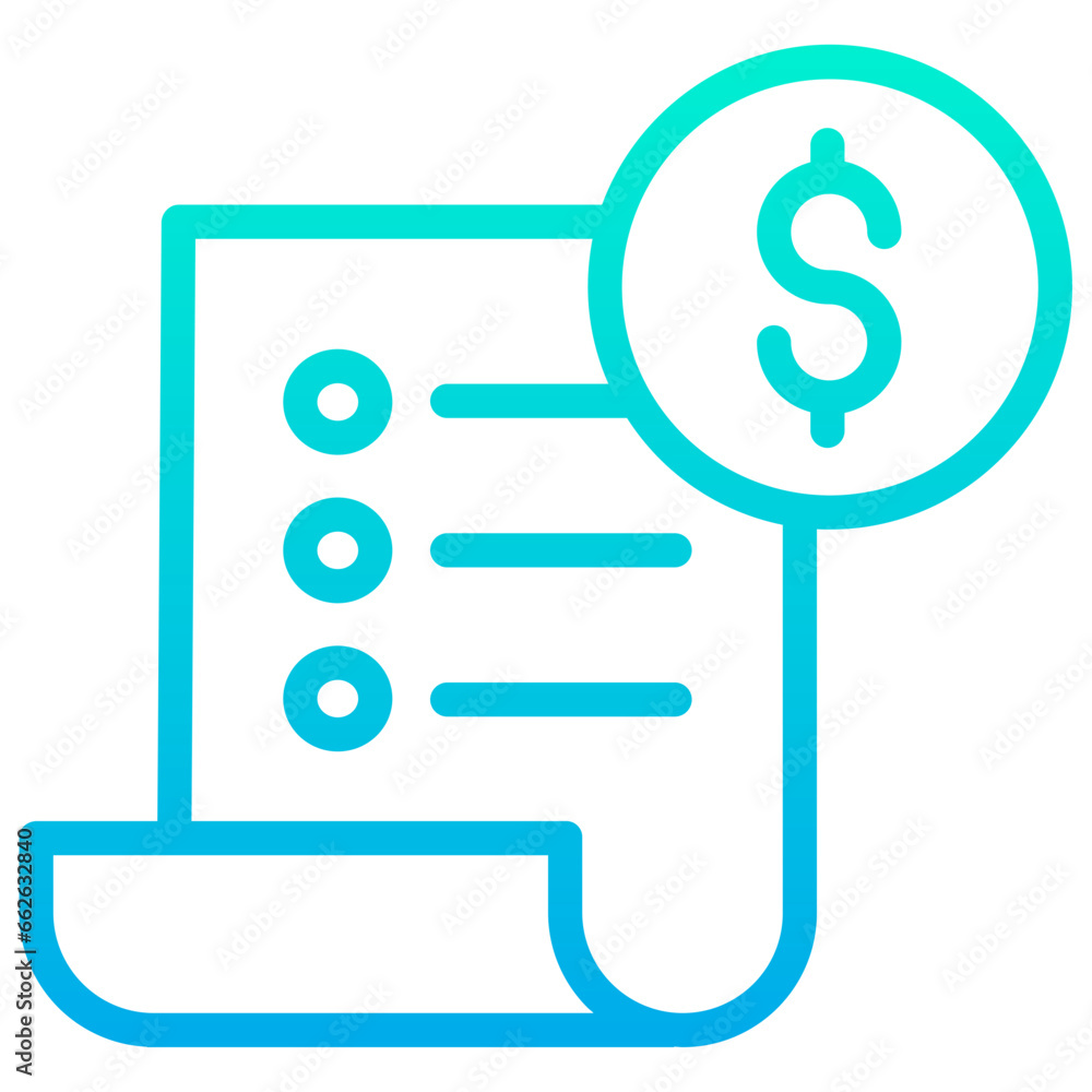 Outline Gradient Education Bill icon Outline Gradient Education Bill icon