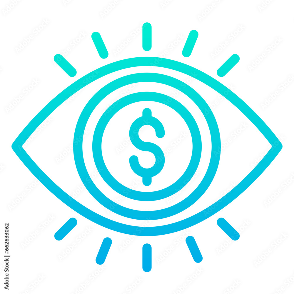 Outline Gradient Analysis icon Outline Gradient Analysis icon
