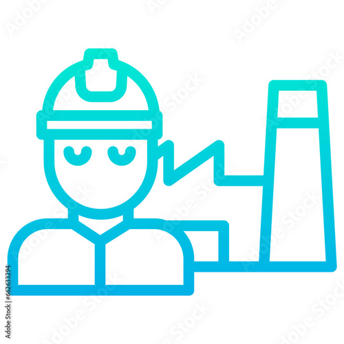 Outline Gradient Factory icon