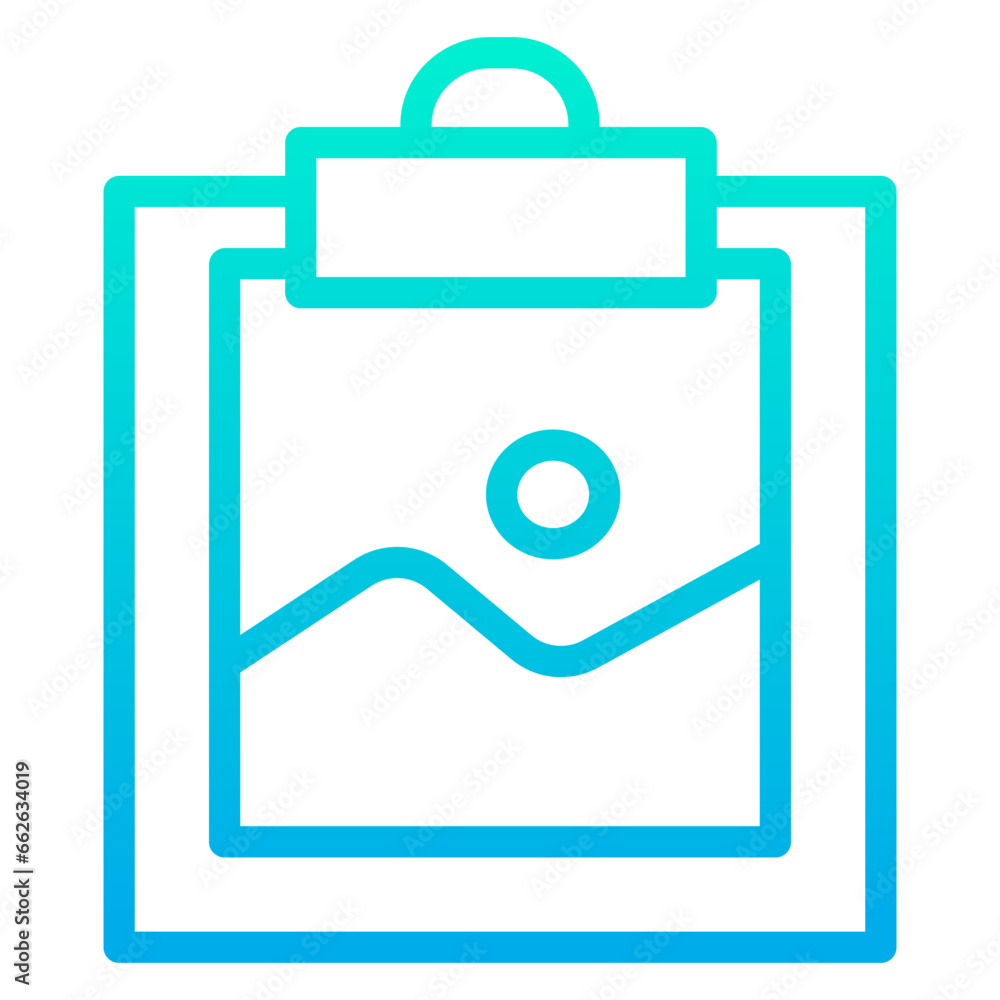 Outline Gradient Sketch pad icon Outline Gradient Sketch pad icon
