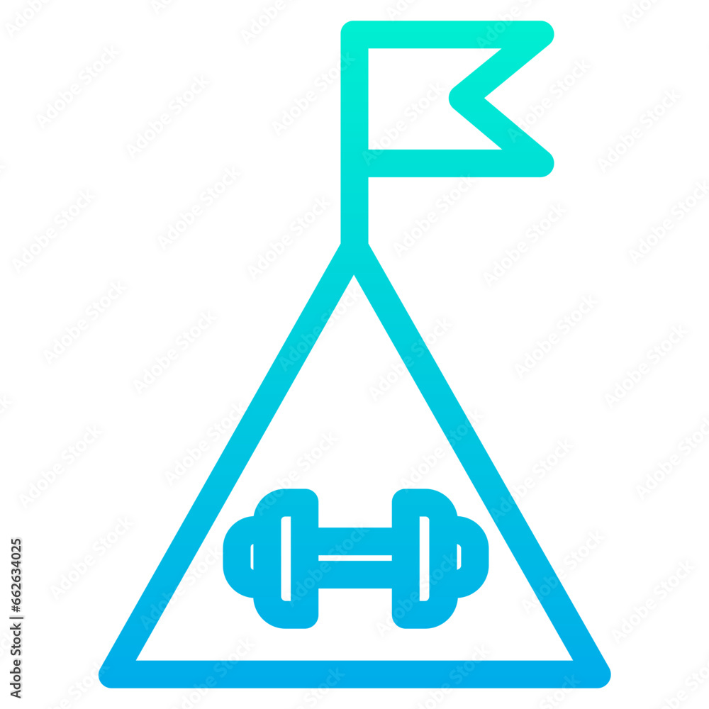 Outline Gradient Dumbbells Achievement icon Outline Gradient Dumbbells Achievement icon