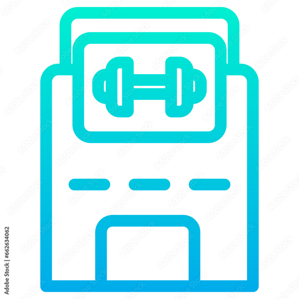 Outline Gradient Building icon Outline Gradient Building icon